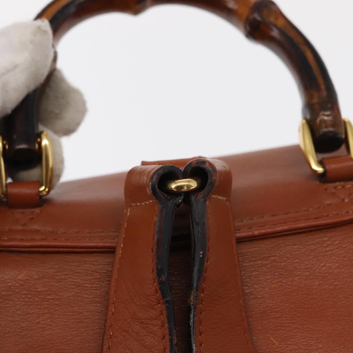 Gucci Vintage Bamboo Backpack Leather