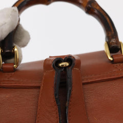 Gucci Vintage Bamboo Backpack Leather