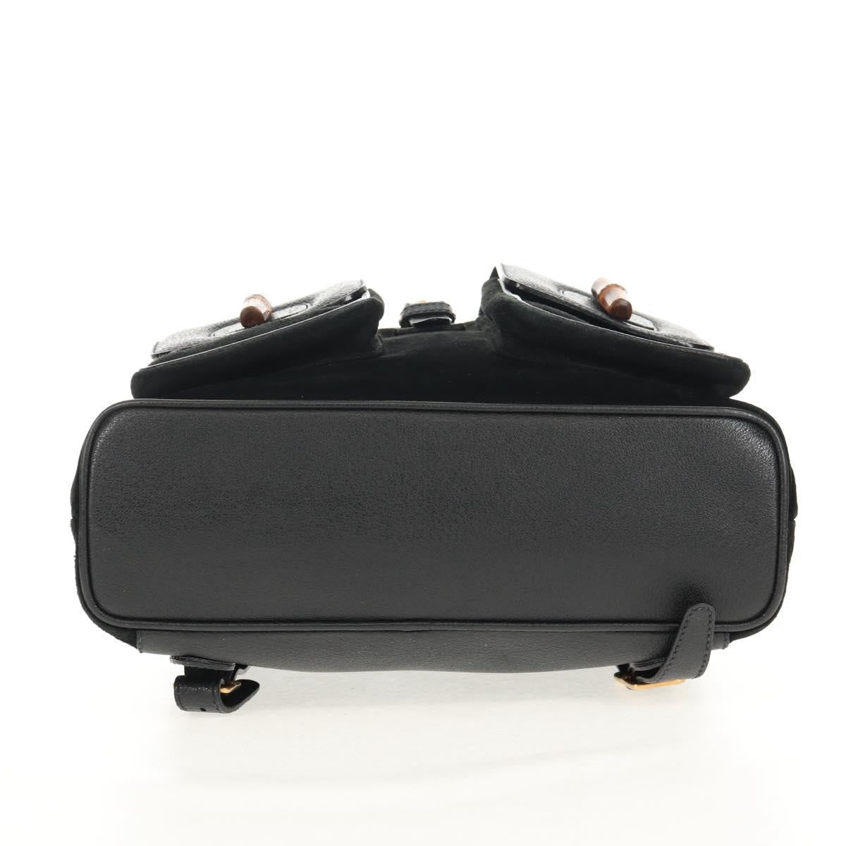 Gucci Vintage Bamboo Backpack Suede