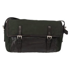 Prada Double Buckle Flap Messenger Bag Tessuto