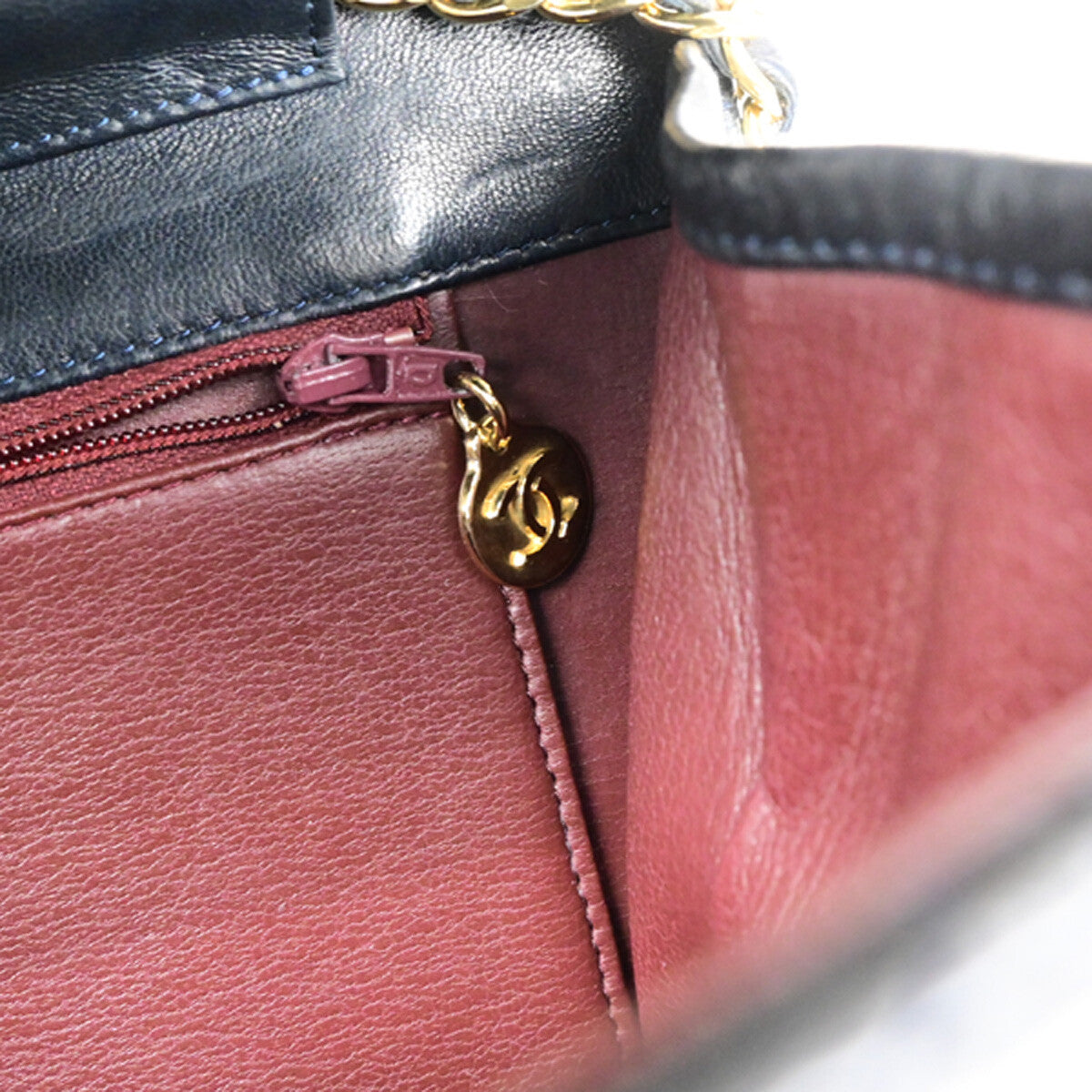 Chanel Vintage Chain Flap Bag Quilted Leather