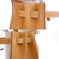 Hermes Kelly Handbag Brown Chamonix with Gold Hardware