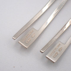 Gucci G Logo Long Studs Earrings Silver 925