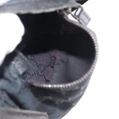 Gucci Vintage Double Belt Bag GG Canvas with Leather