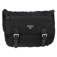 Prada Double Buckle Flap Messenger Bag Tessuto