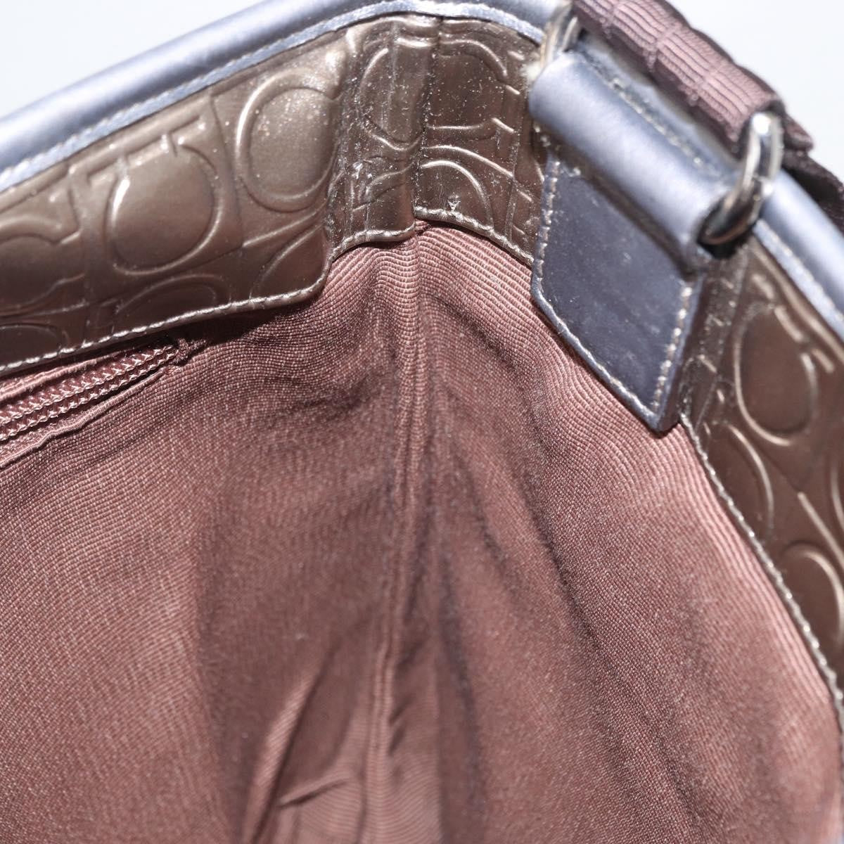 Salvatore Ferragamo Gancini Shoulder Bag Patent Leather