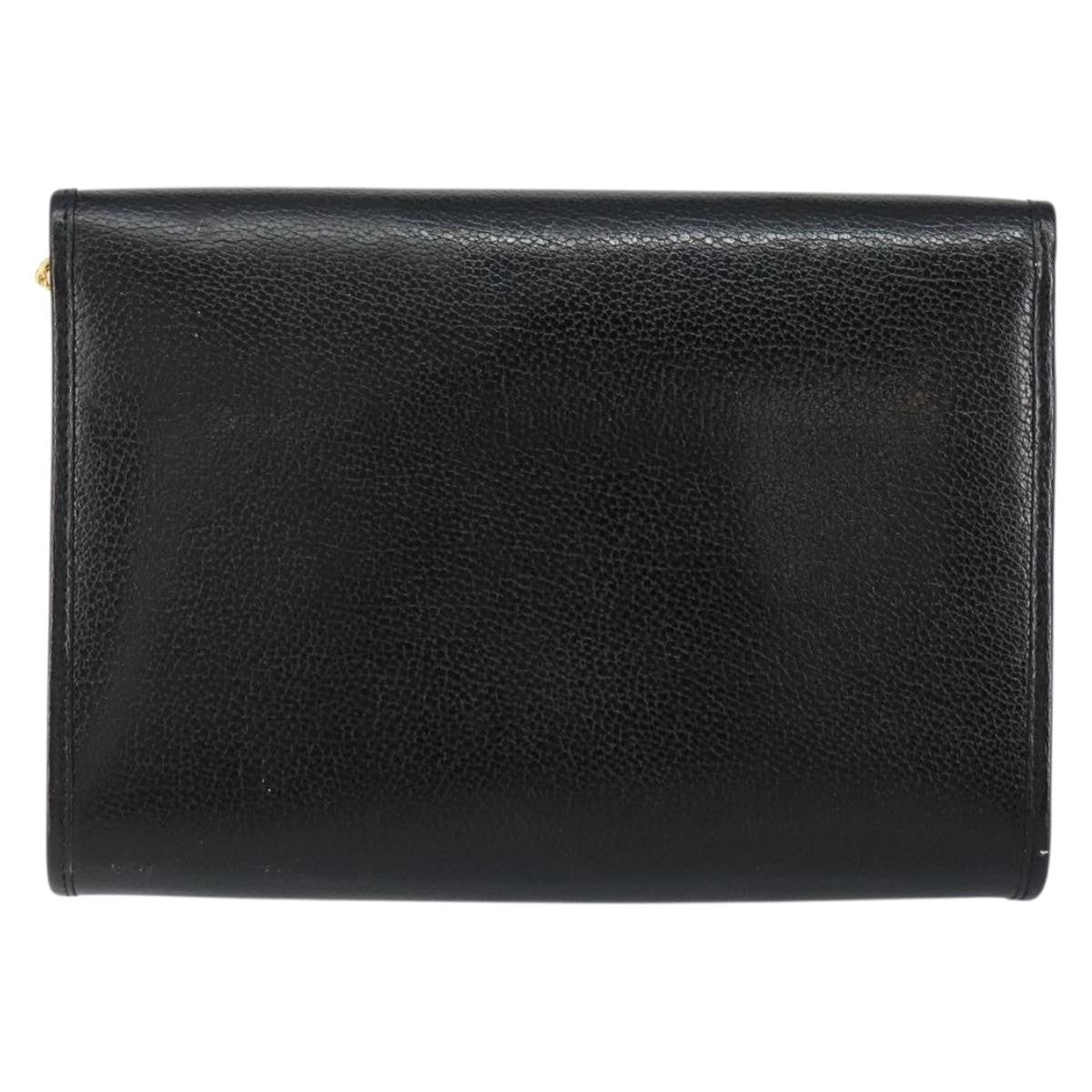 Christian Dior Vintage Chain Flap Shoulder Bag Leather