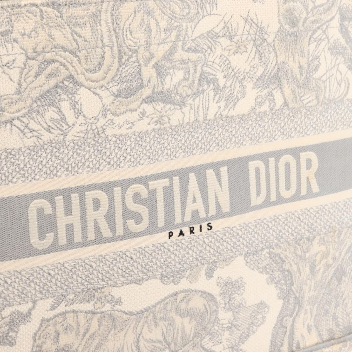 Christian Dior Book Tote Embroidered Canvas