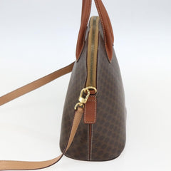 Celine Vintage Macadam Handbag Canvas and Leather