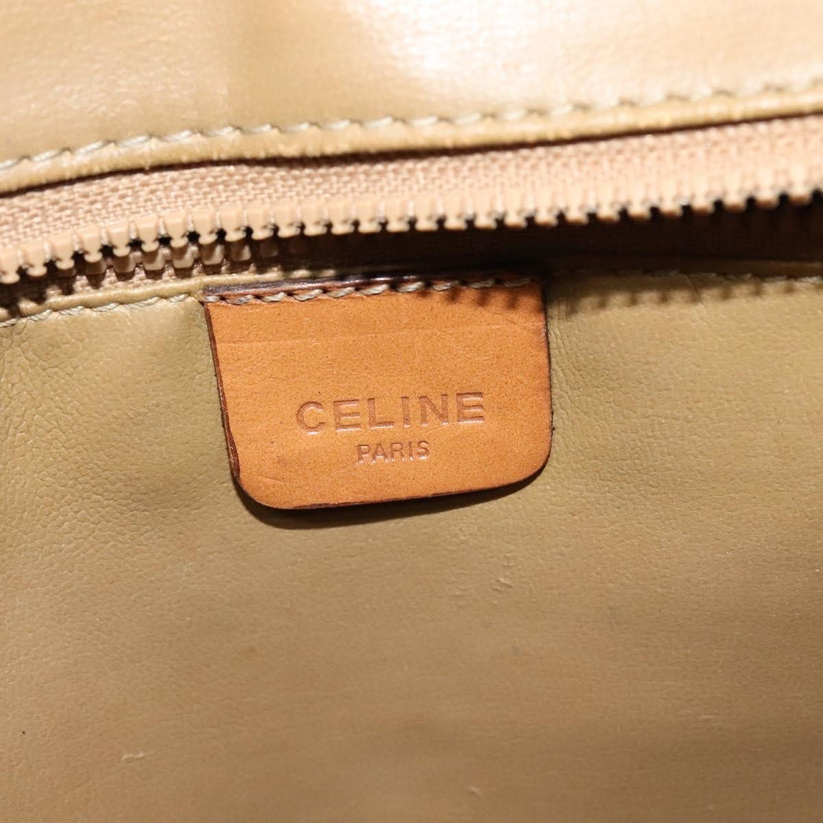 Celine Vintage Macadam Shoulder Bag Canvas and Leather