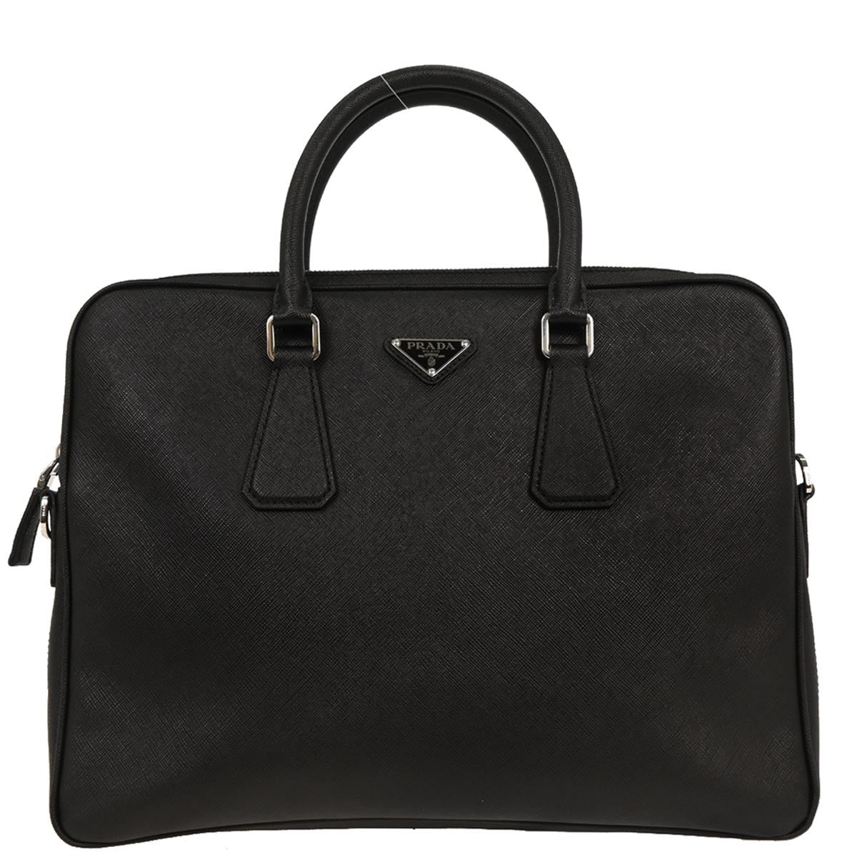 Prada Convertible Zip Around Briefcase Saffiano Leather