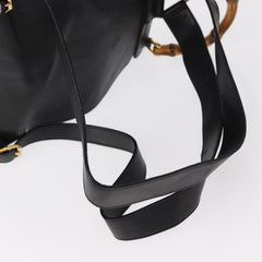 Gucci Vintage Bamboo Backpack Leather