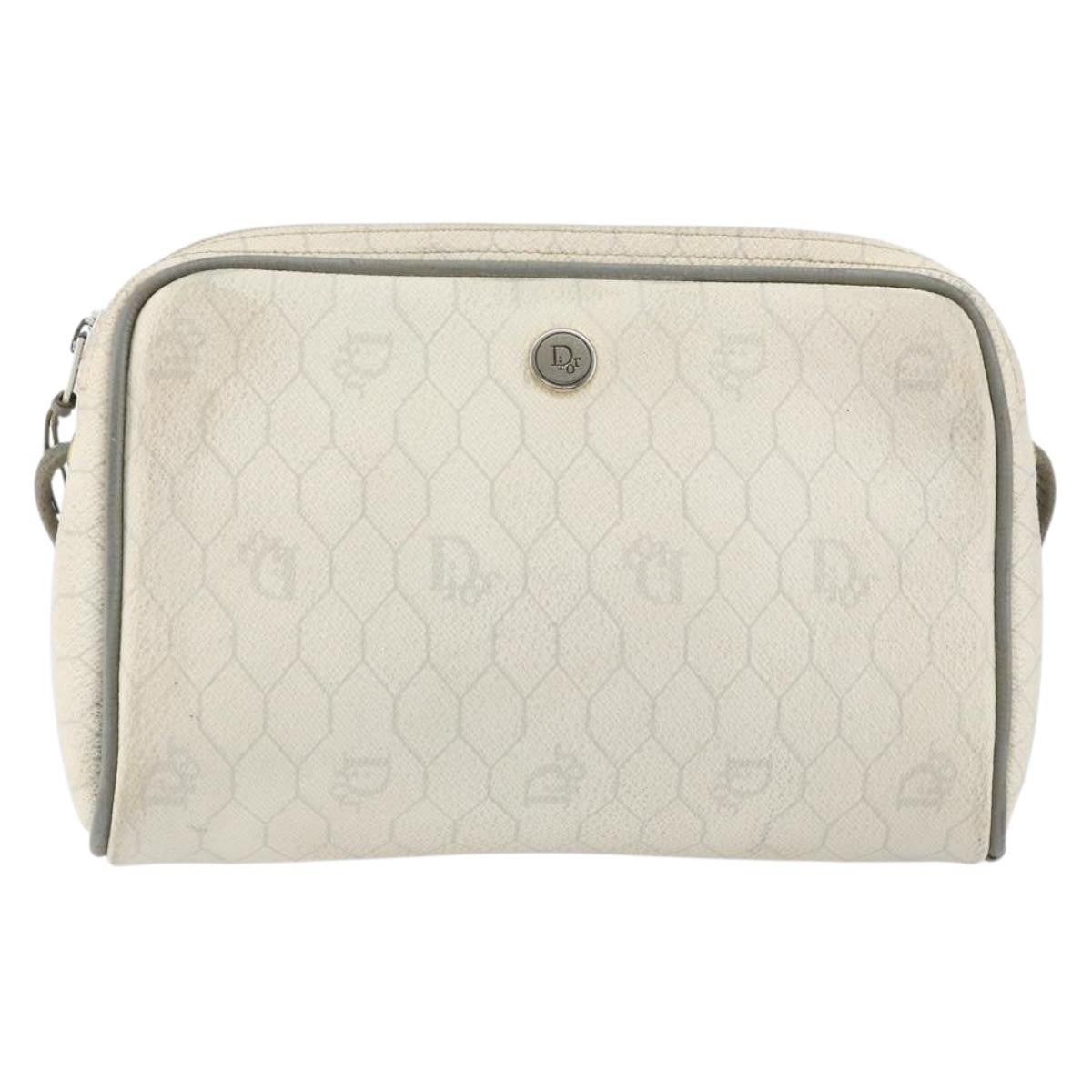 Christian Dior Vintage Honeycomb Shoulder Bag Canvas