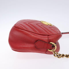 Gucci GG Marmont Triple Zip Chain Bag Matelasse Leather