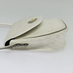 Christian Dior Vintage Honeycomb Flap Crossbody Bag Coated Canvas