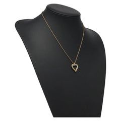 Christian Dior Logo Heart Pendant Necklace Metal