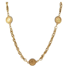 Chanel Vintage 31 Rue Cambon Medallion Pendant Necklace Metal