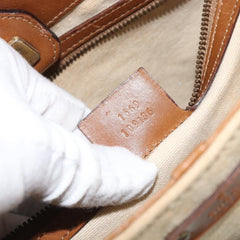 Gucci Vintage Bamboo Handle Bag Canvas