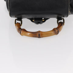 Gucci Vintage Bamboo Backpack Leather