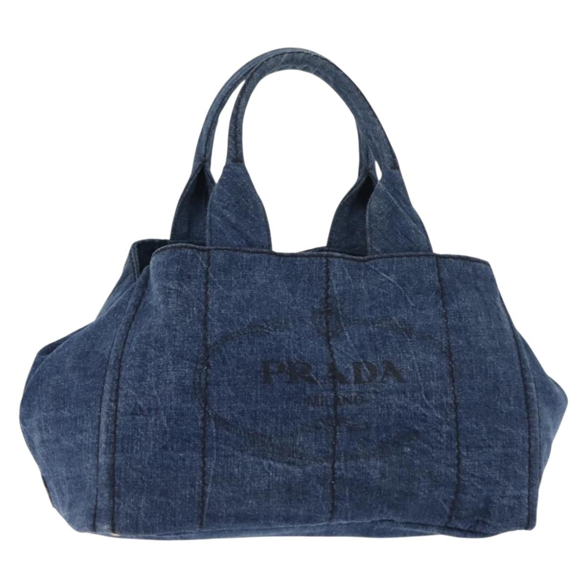 Prada Canapa Convertible Tote Denim