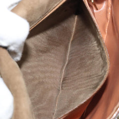 Bally Vintage Chain Shoulder Bag Quilted Patent leather