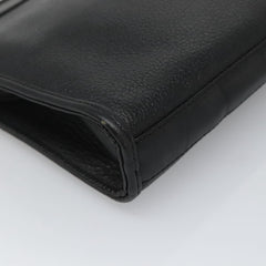 Burberry Zip Clutch Leather