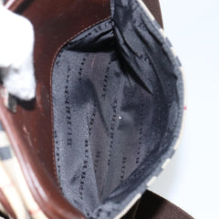 Burberry Zip Messenger Bag Nova check Canvas and Leather