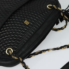 Bally Vintage Chain Shoulder Bag Quilted Leather