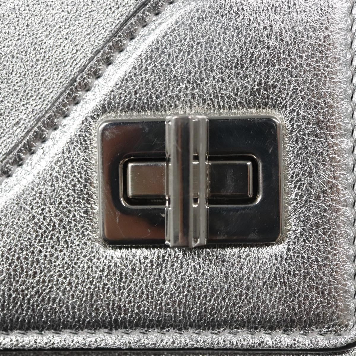 Prada Double Turn Lock Shoulder Bag Leather