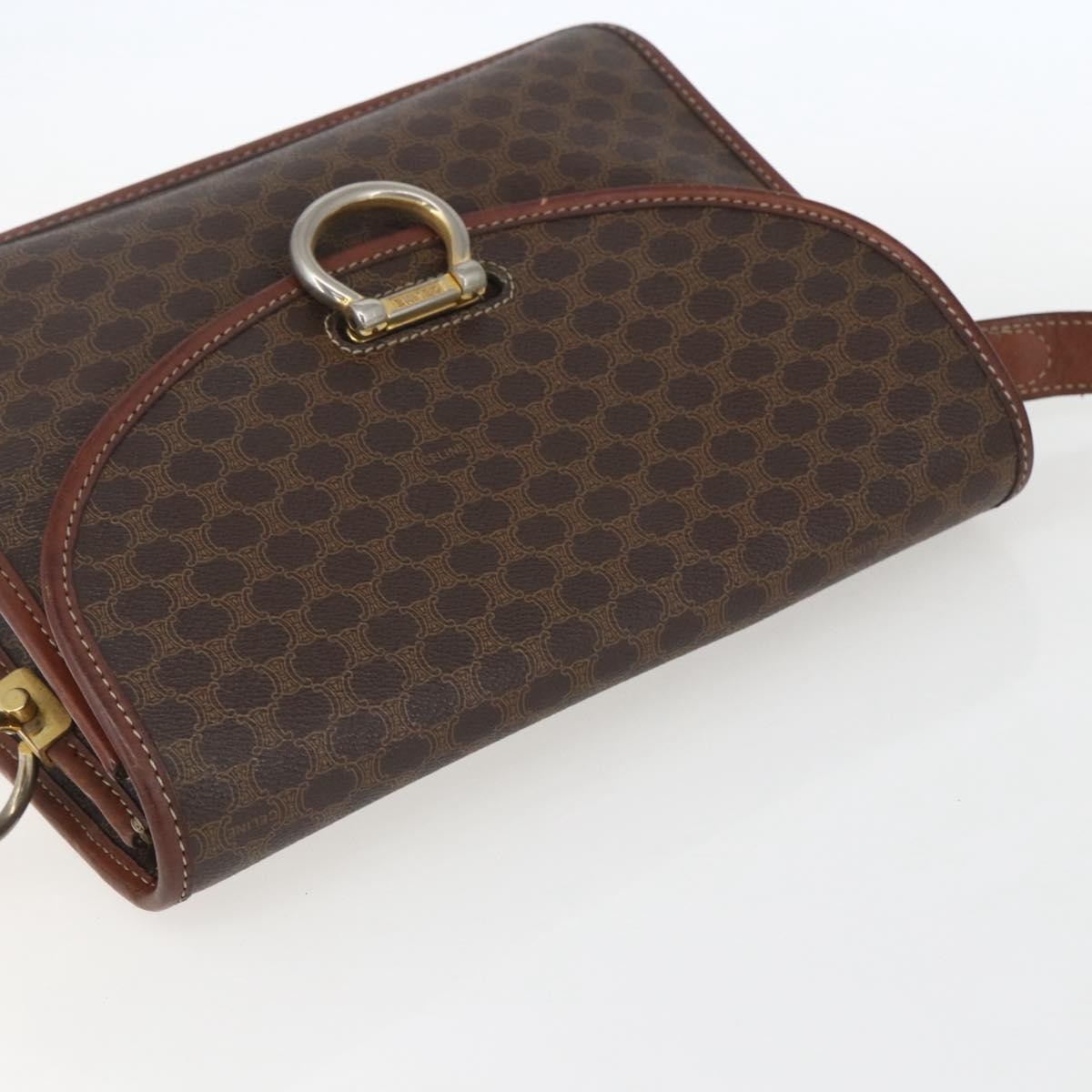 Celine Vintage Macadam Shoulder Bag Canvas