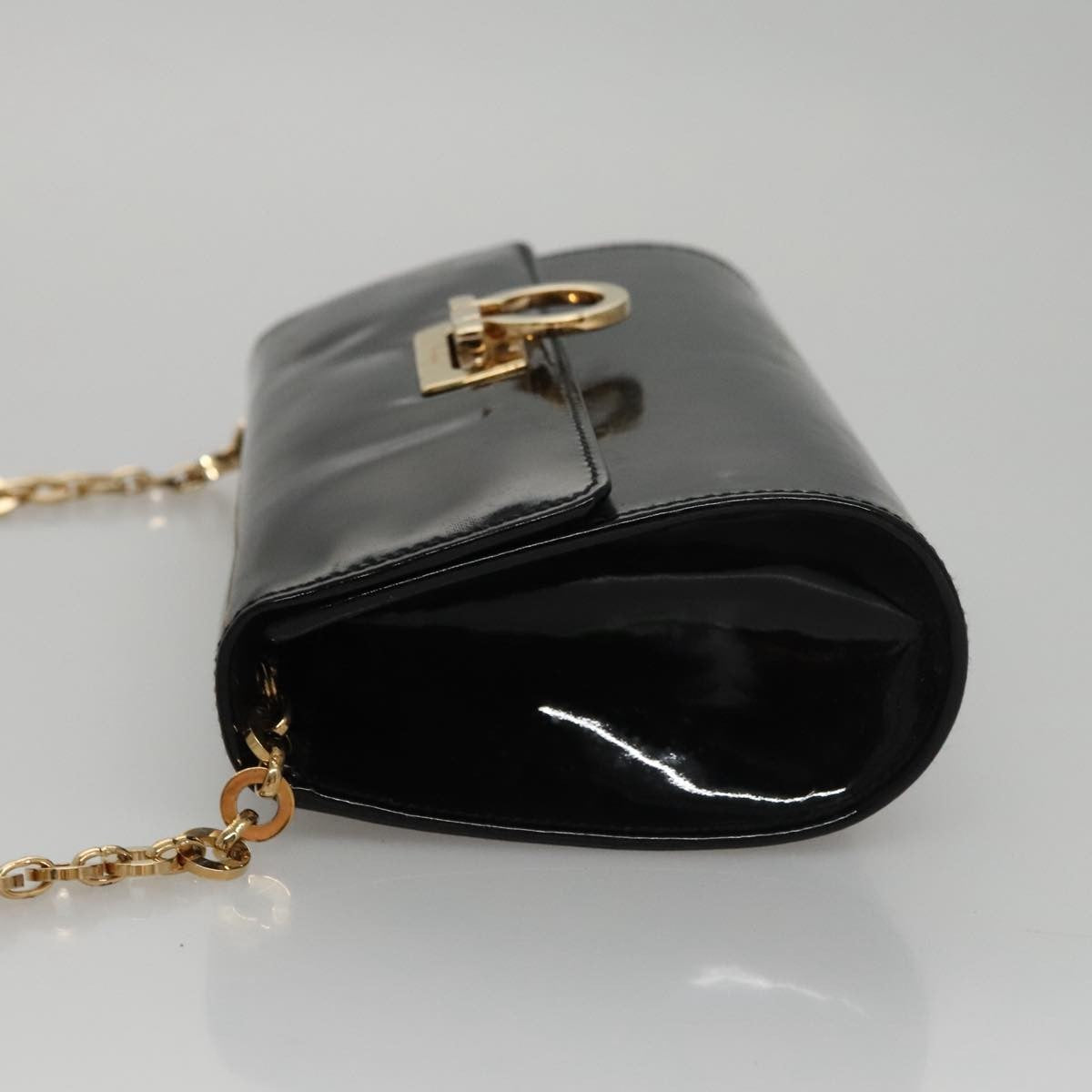 Salvatore Ferragamo Gancini Box Crossbody Bag Patent leather