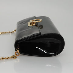 Salvatore Ferragamo Gancini Box Crossbody Bag Patent leather