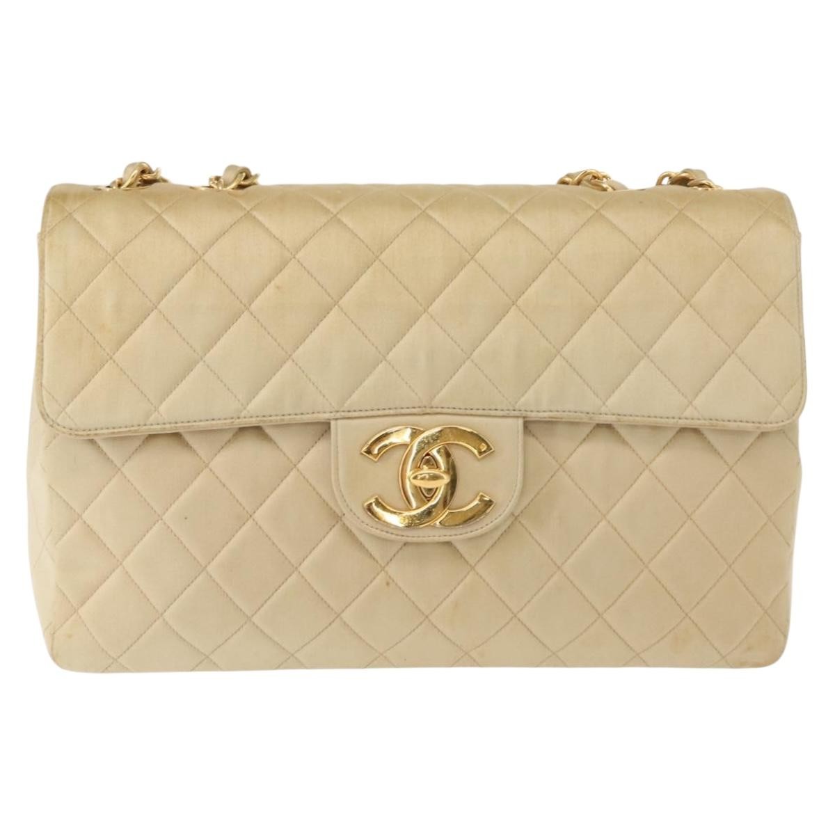Chanel Vintage Classic Single Flap Bag Silk