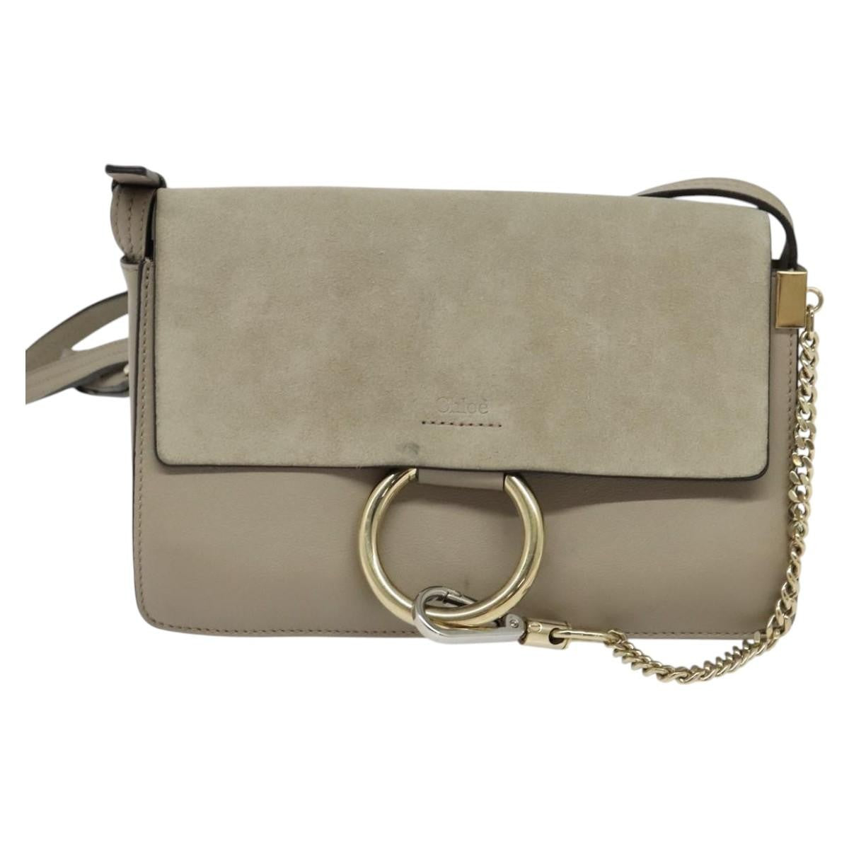 Chloe Faye Shoulder Bag Leather and Suede