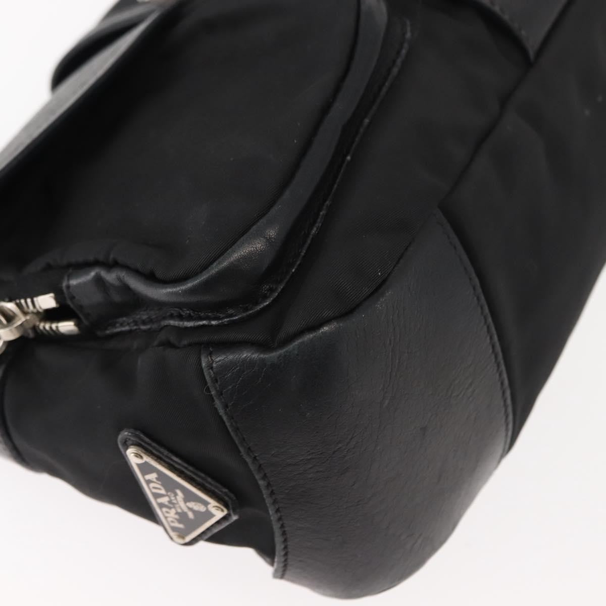 Prada Double Pocket Buckle Flap Bag Tessuto with Leather