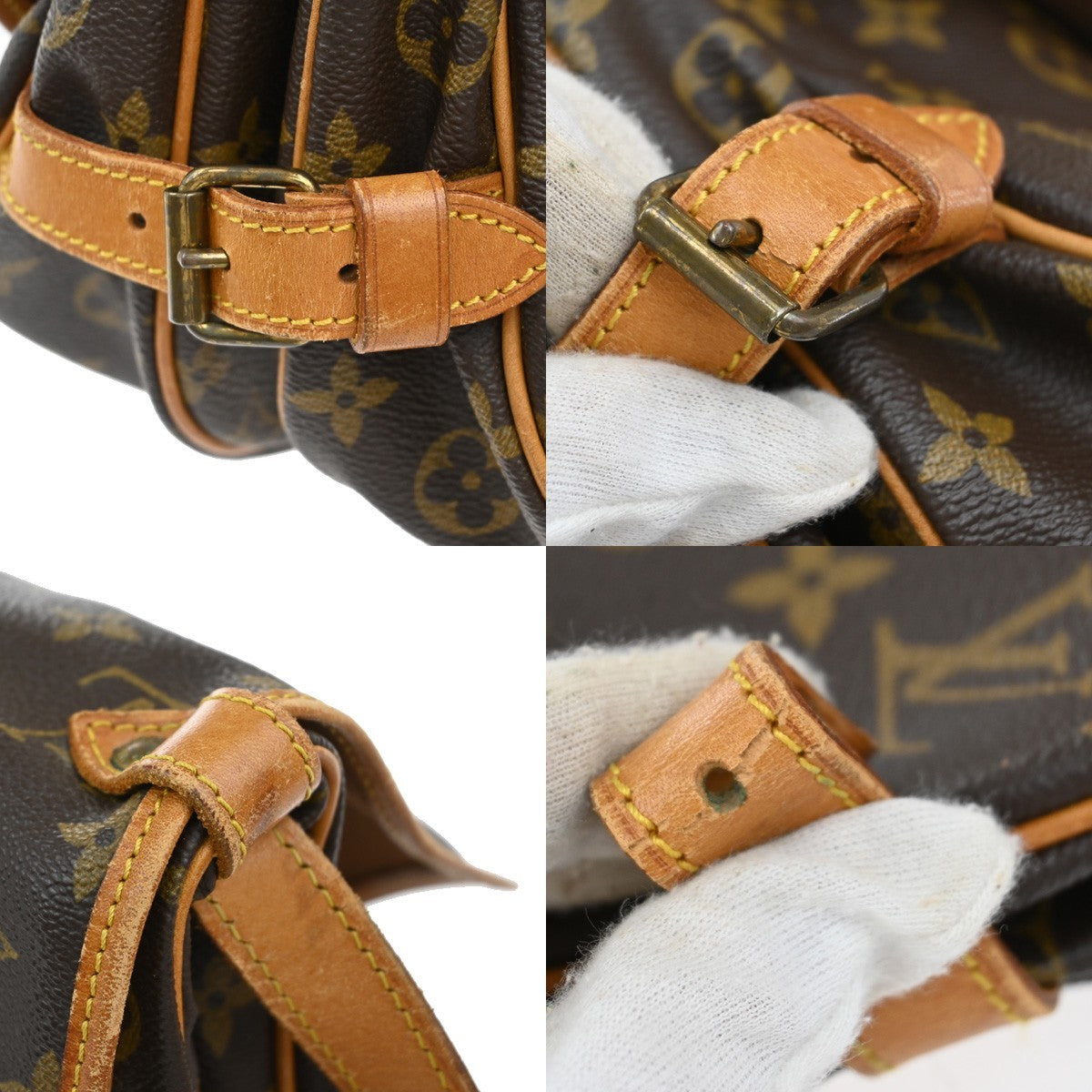 Louis Vuitton Saumur Handbag Monogram Canvas