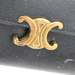 Celine Triomphe Trifold Wallet Leather
