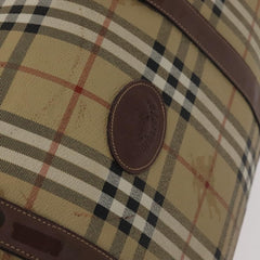 Burberry Convertible Weekend Duffle Bag Haymarket Coated Canvas