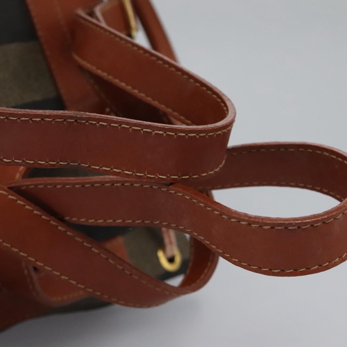 Fendi Pequin Front Pocket Backpack Coated Canvas