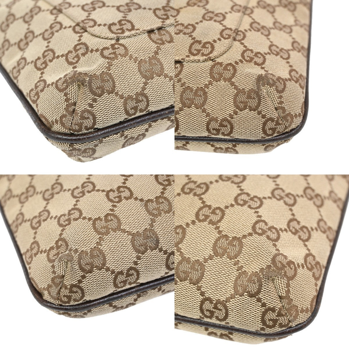 Gucci Zip Top Messenger GG Canvas with Leather