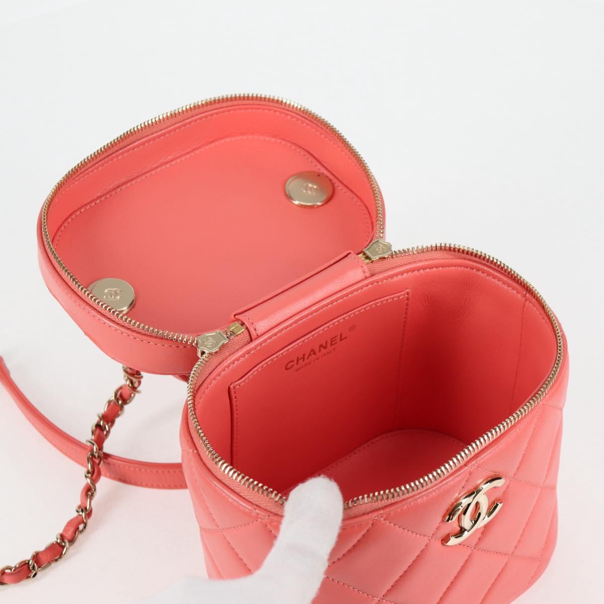 Chanel Classic Top Handle Vanity Case with Chain Quilted Lambskin