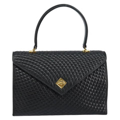Bally Vintage Flap Handbag Quilted Leather