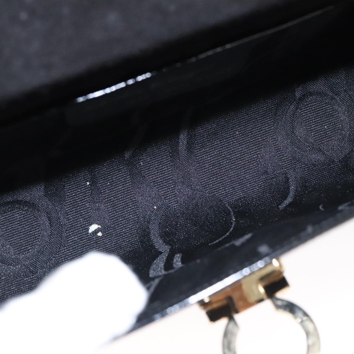 Salvatore Ferragamo Gancini Box Crossbody Bag Patent leather