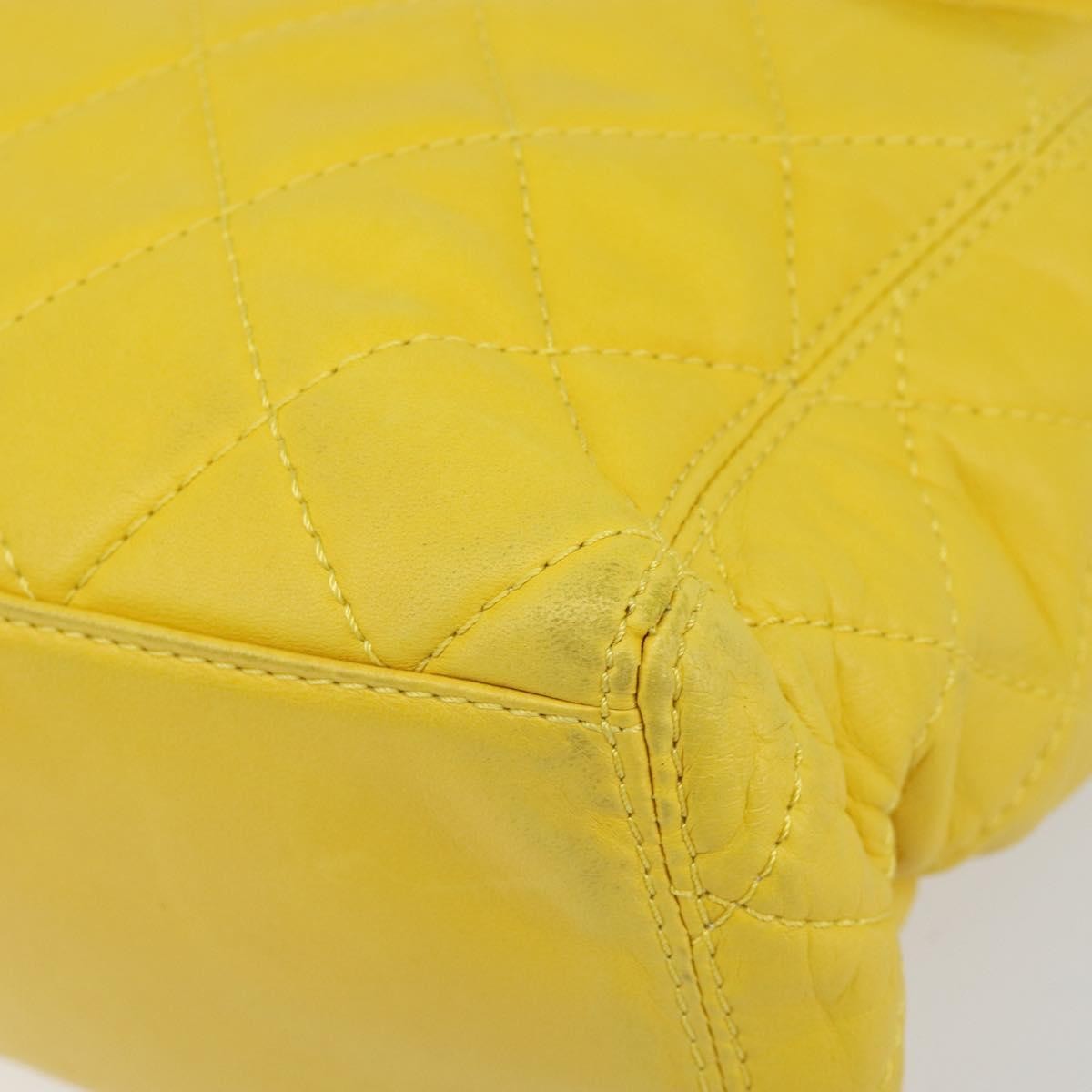 Chanel Vintage CC Resin Pocket Tote Quilted Leather