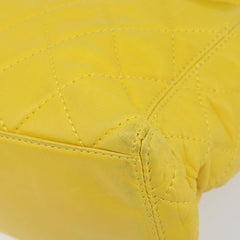 Chanel Vintage CC Resin Pocket Tote Quilted Leather