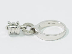 Bvlgari B.Zero1 Element Dangle Charm Ring 18K White Gold with Diamond