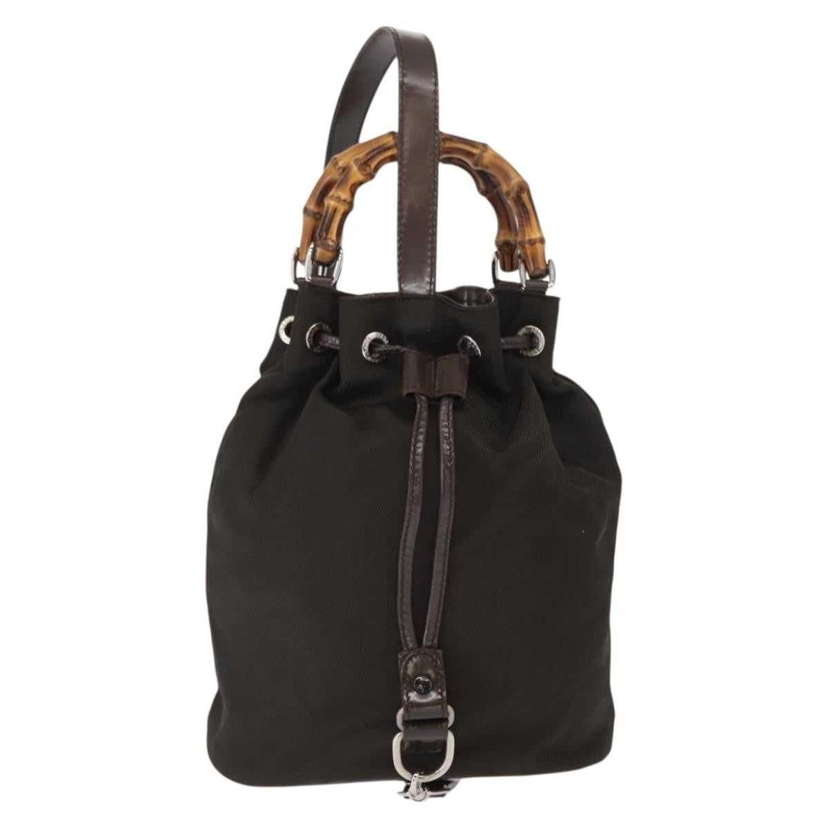 Gucci Vintage Bamboo Sling Backpack Nylon