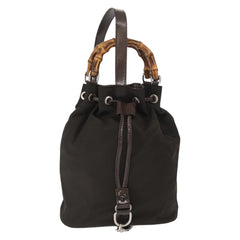 Gucci Vintage Bamboo Sling Backpack Nylon