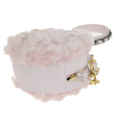 Chanel 19 Round Clutch with Chain Quilted Shearling