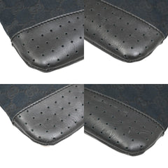 Gucci Zip Messenger Bag GG Canvas with Perforated Leather